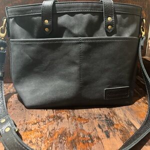 Portland Canvas Tote with Leather Trim